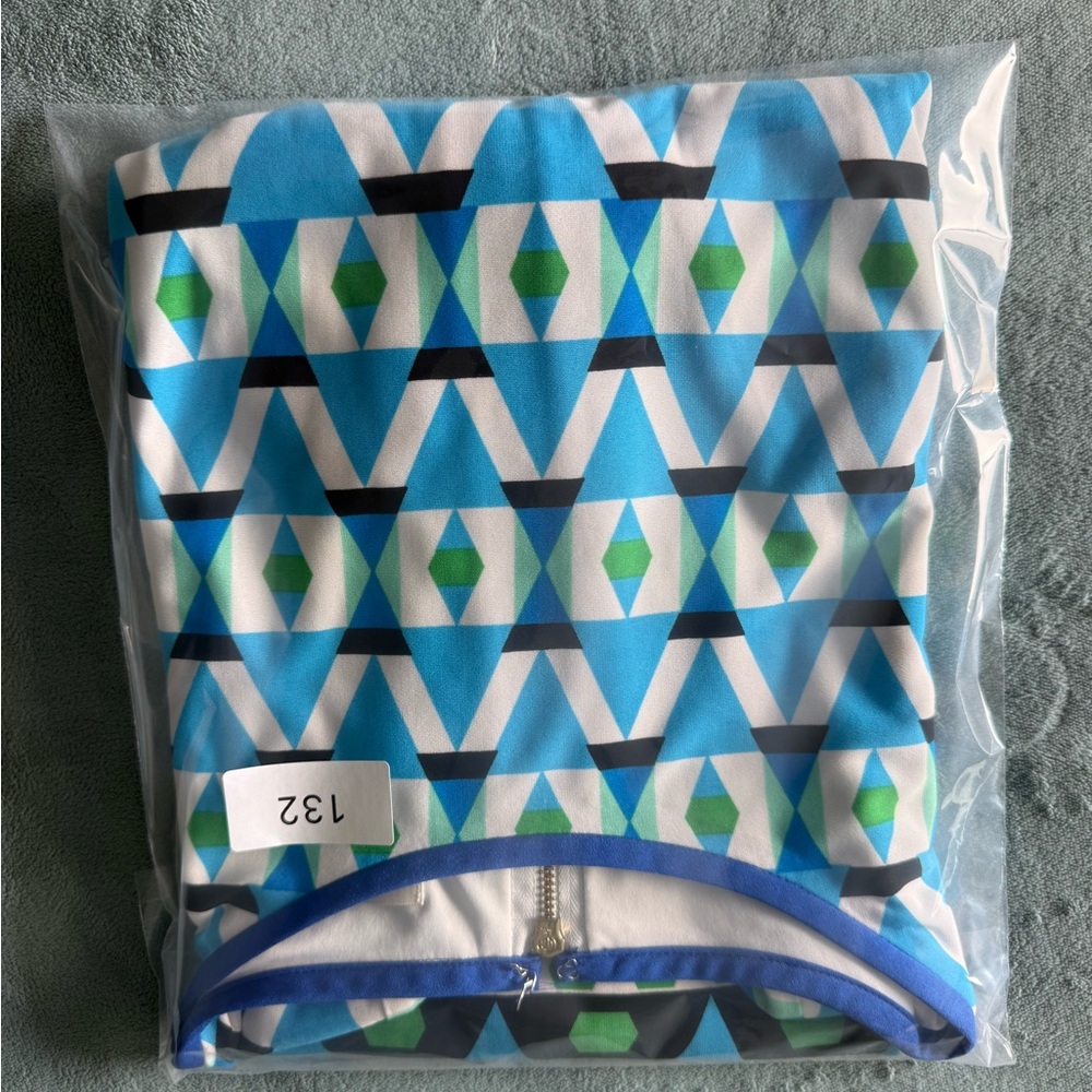 Eliza J Blue, Aqua & Black Graphic Shift Dress - Picture 7 of 7